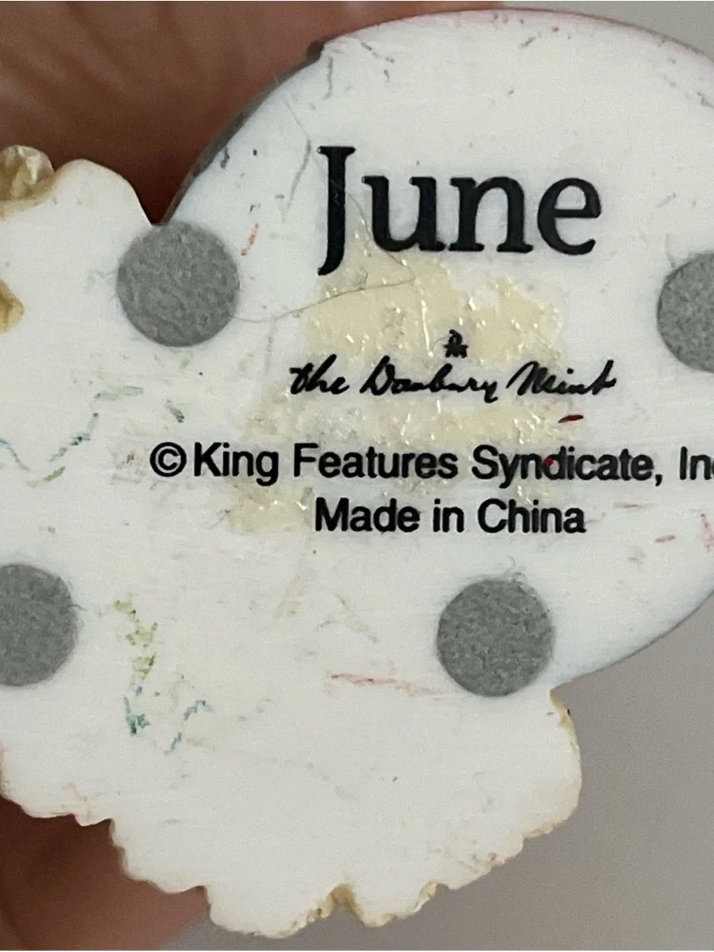 Danbury Mint Betty Boop Boopin Through the Years Perpetual Calendar June